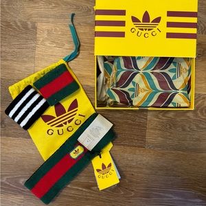 Gucci adidas sweat set (headband and wrist band)